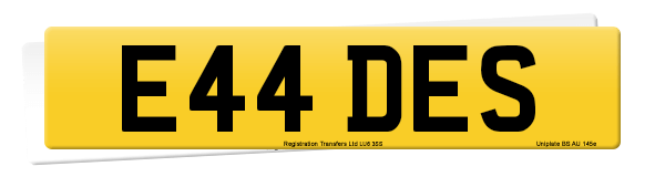 Registration number E44 DES